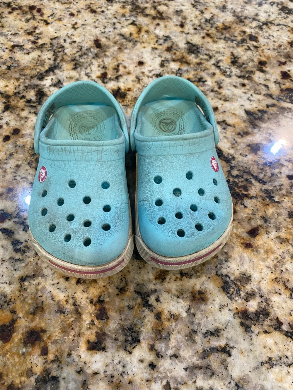 CROCS Kids Slip-On Clog in Light Aqua Blue